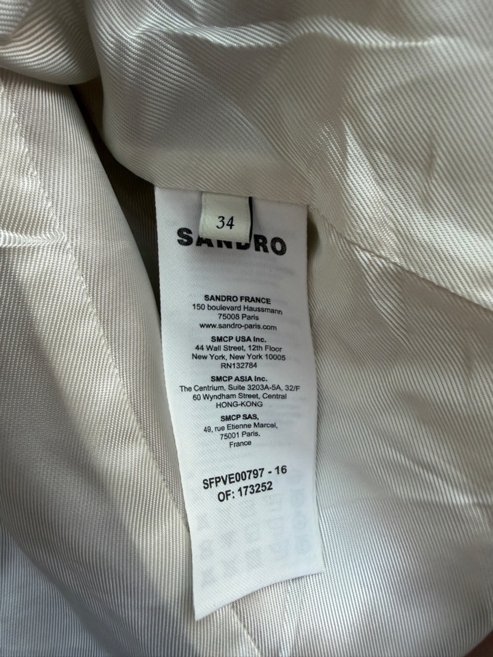 Sandro Viscose Blazer, Size 34 = XS - Picture 7 of 9